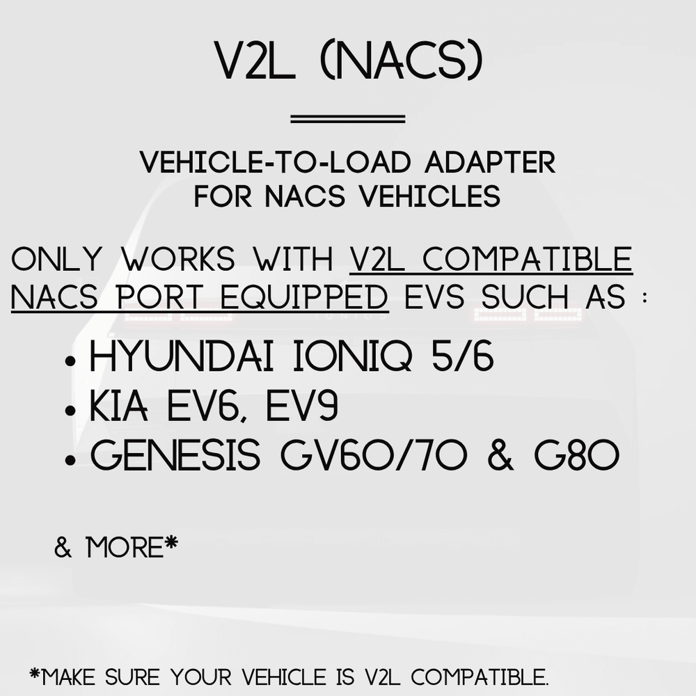V2L (NACS) | من السيارة إلى الحمل