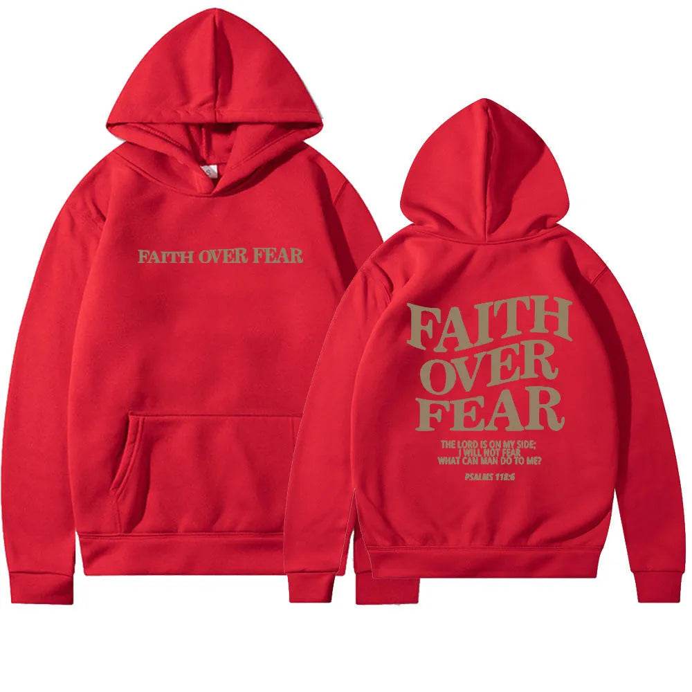 New Hoodie Faith Fear Men's And Women's Printed Sweatshirt - EX-STOCK Canada