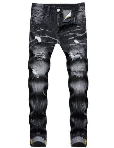 Men Vintage Distressed Denim Jeans Trousers Pants - EX-STOCK Canada