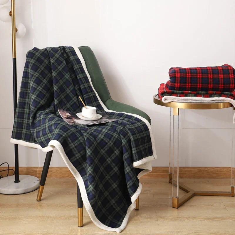 Couverture en laine d'agneau Plaid uni Couverture Couverture pour sieste Couverture pour siesteEX-STOCK Canada