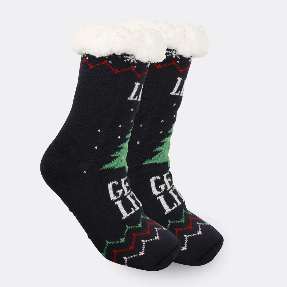 Christmas Women's Thickened Fleece-lined Room Socks EX-STOCK Canada
