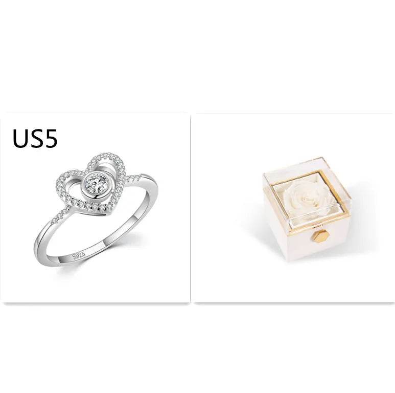 Fashion Acrylic Rotating Valentine Rose Jewelry gift Box - EX-STOCK Canada