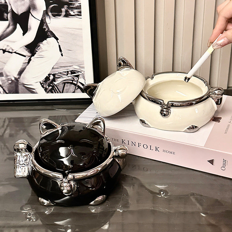 Creative Lucky Cat Ashtray Home Ornaments Gathering EX-STOCK Canada