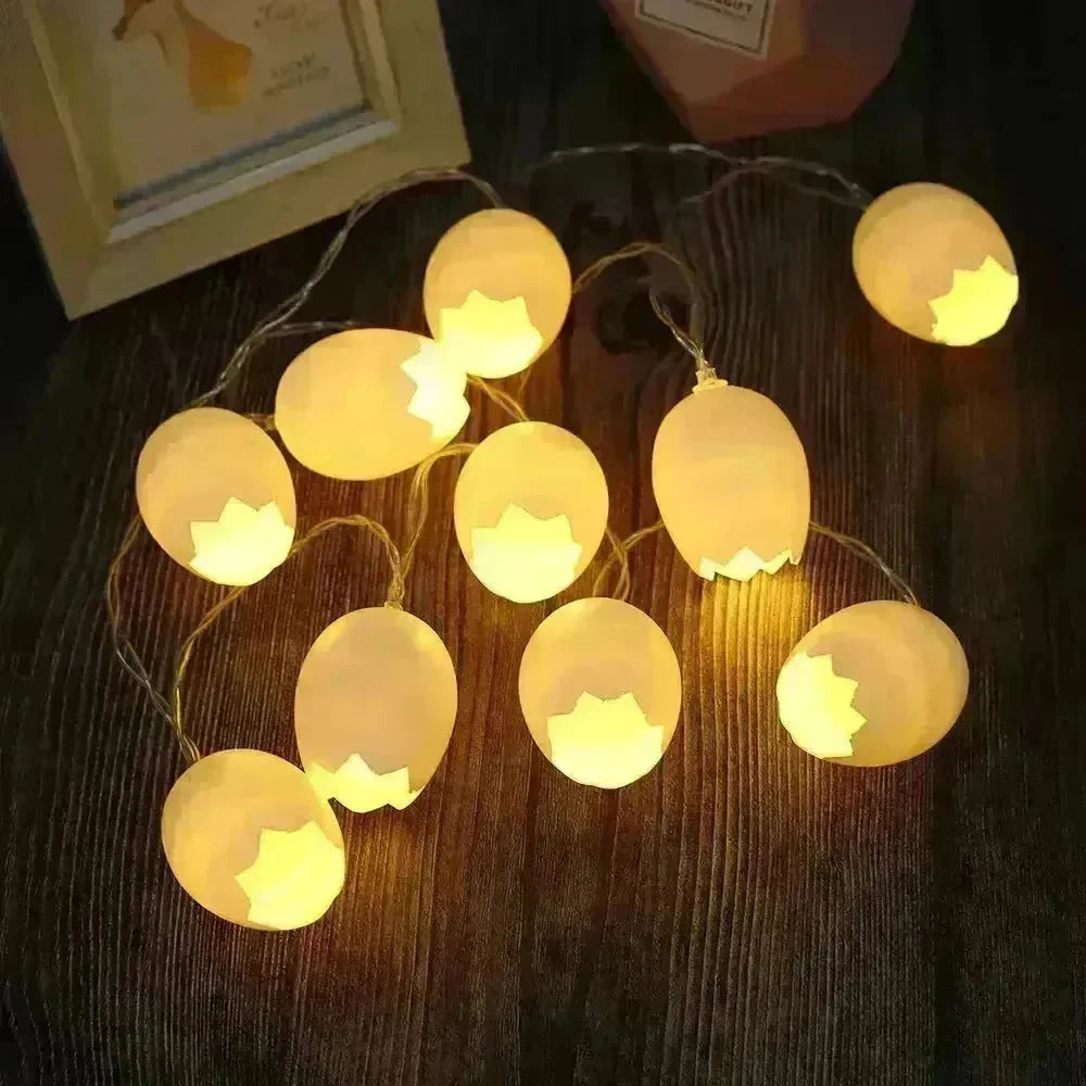 New Easter Broken Shell Egg String Lights Led Egg Lanterns Flashing Lights String Lights Christmas Decoration Lights - EX-STOCK CANADA