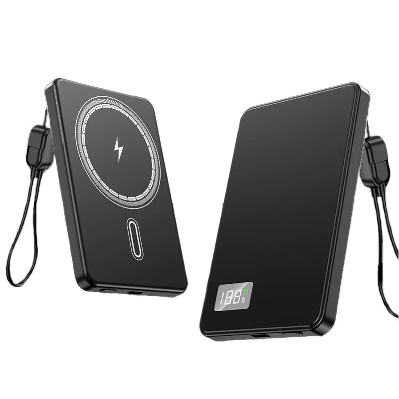 Ultra-thin Fast Charging Magnetic Power Bank With Built-in Cable EX-STOCK Canada