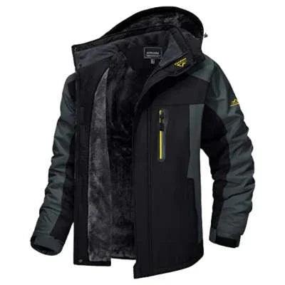 Winter Hooded Jacket Fashion Casual Warm Fleece Coat Windproof Rainproof Parka Windbreaker Men's Top EX-STOCK Canada