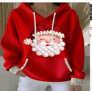 Women's Casual Loose Fashion Waffle Round Neck Sweatshirt EX-STOCK Canada