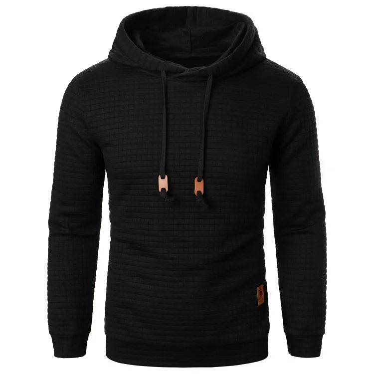 Men's Jacquard Sweatshirt Long-sleeved Hoodie Warm Color Sports Pullover Top - EX-STOCK Canada
