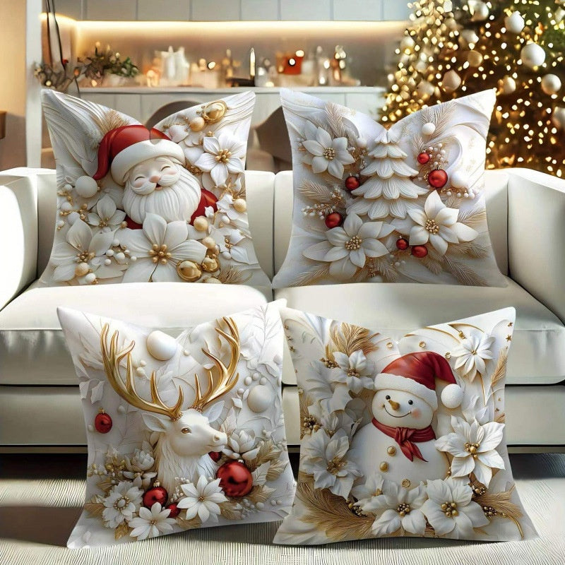Home Sofa Santa Claus Pillow Cushion Cover EX-STOCK Canada