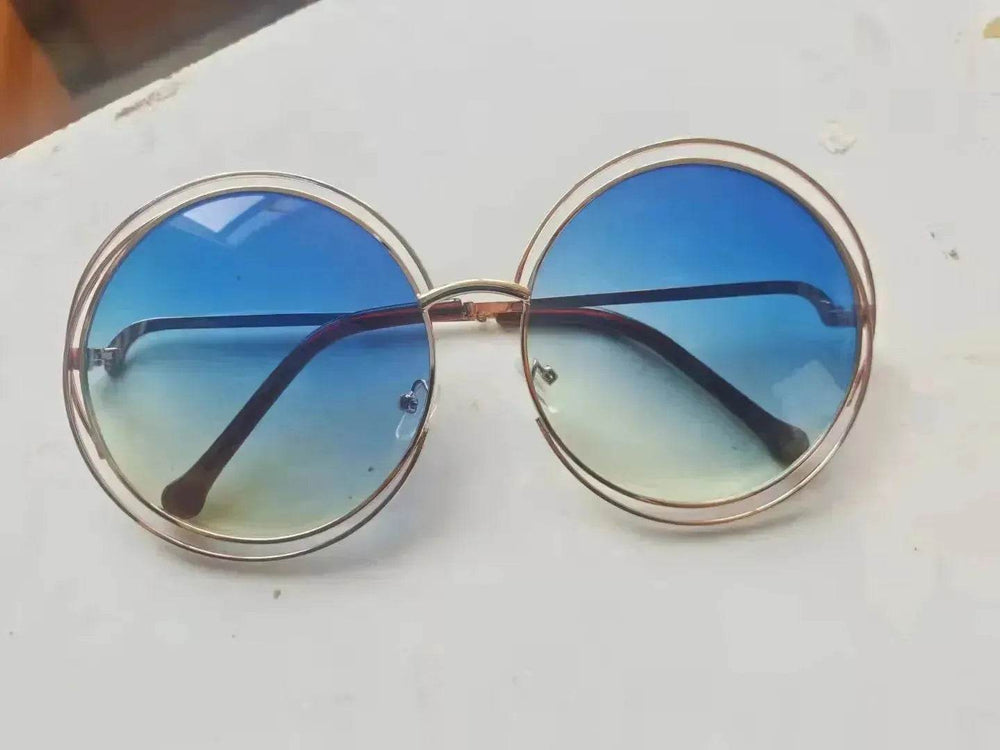 Large Frame Round Frame Unisex Sun Glasses True Film Ink Mirror Flat Light Mirror - EX-STOCK Canada