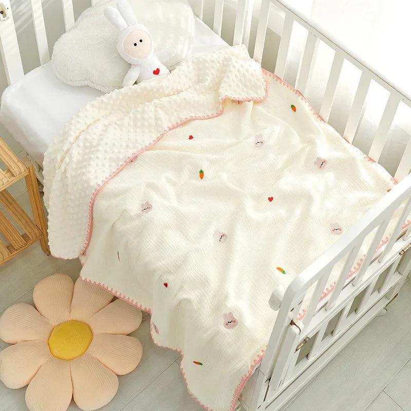 Doudou Blanket Baby Blanket Crepe Newborn Soothing Blanket EX-STOCK Canada