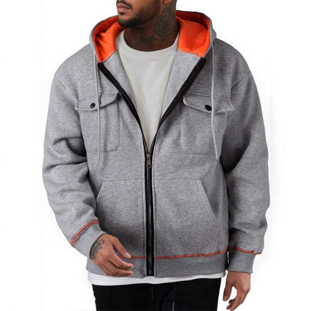 Pull décontracté à fermeture éclair pour hommes grande tailleEX-STOCK Canada