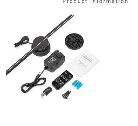 Led Luminous Sign Light Holographic Projector Diy Fan Screen Video Picture 3d Holographic Light Holiday Decoration - EX-STOCK Canada