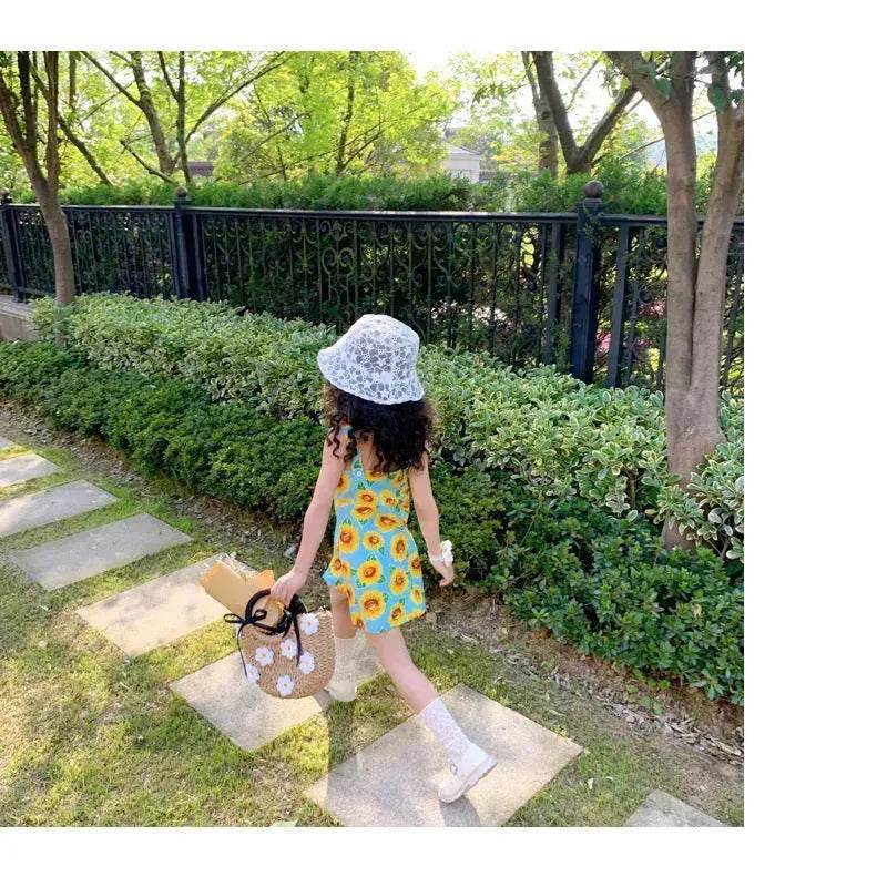 Casual Summer Floral cotton dress for baby girl - EX-STOCK Canada