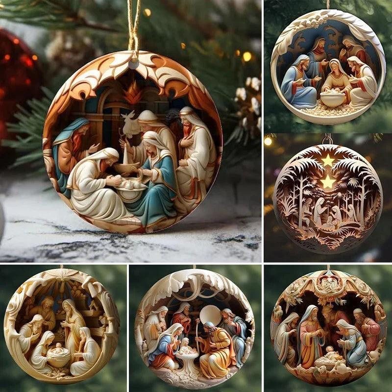 Creative Christmas Acrylic Car Decoration Pendant EX-STOCK Canada