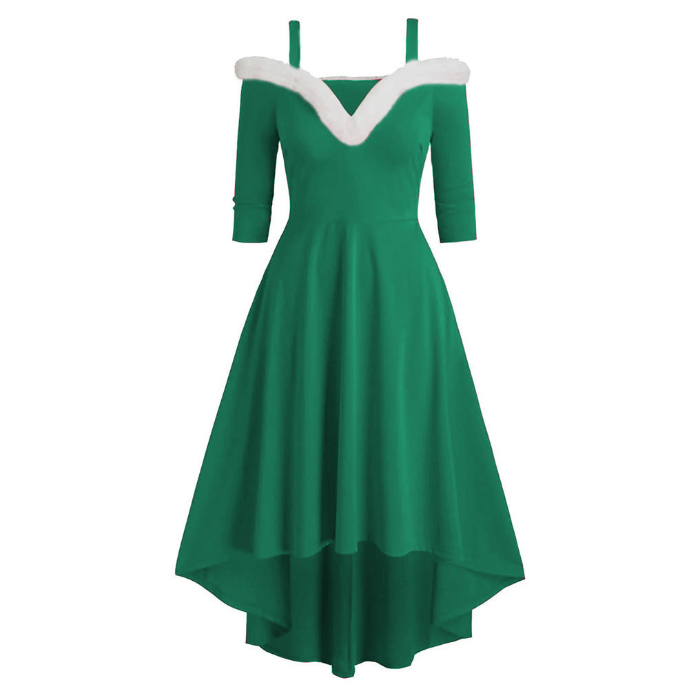 Women's Deep V Strapless Swing Dress EX-STOCK Canada
