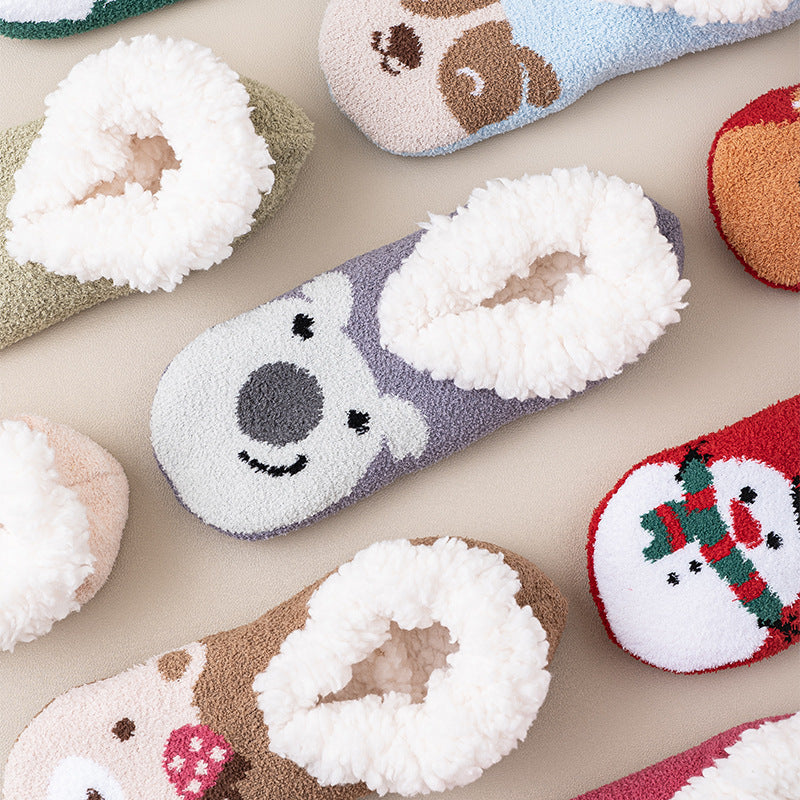 Thickened Room Socks Indoor Non-slip Silicone Lambswool Socks EX-STOCK Canada