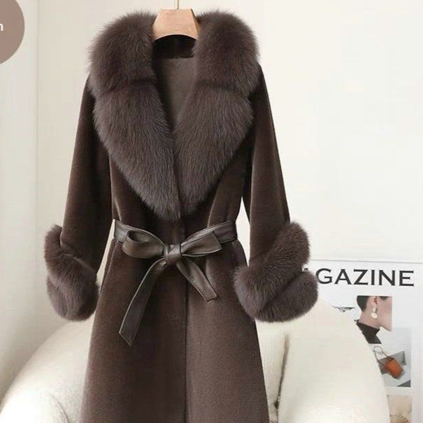 Thickened Faux Mink Coat With Large Fur Collar For Women - EX-STOCK Canada