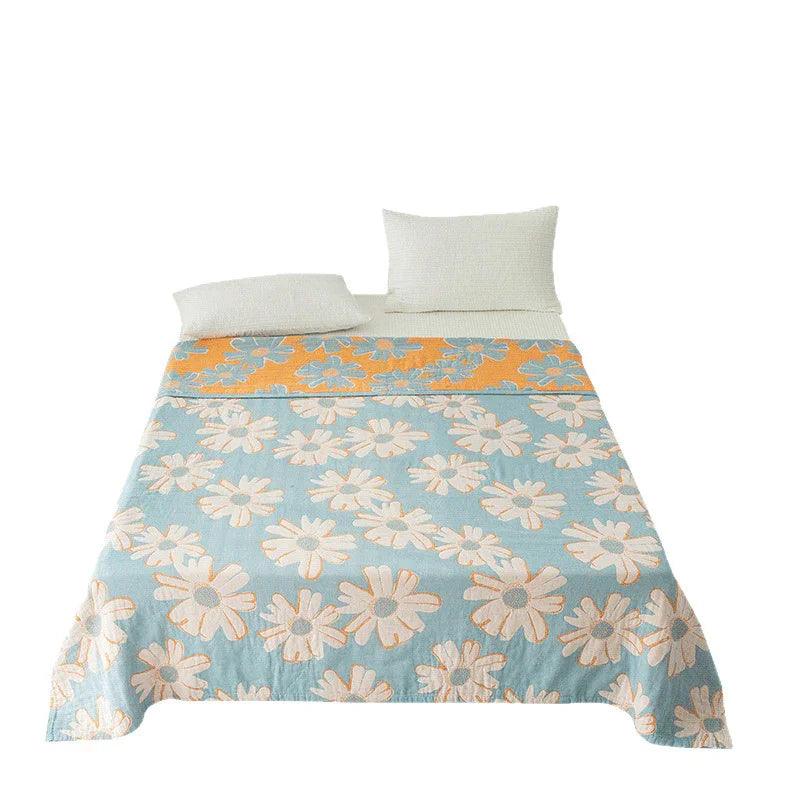 Cotton Four-layer Gauze Towel Blanket Air Conditioning Blanket Thin Duvet EX-STOCK Canada