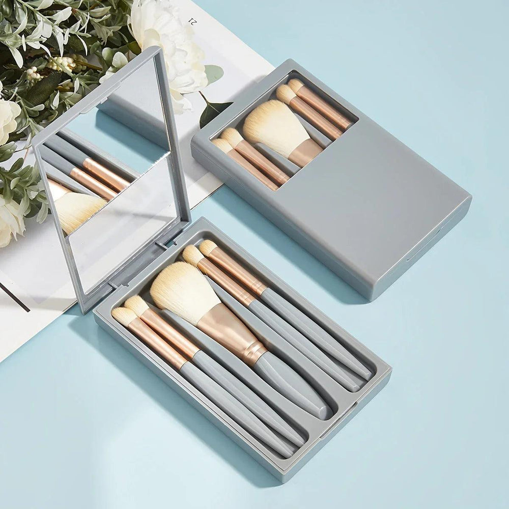 5 PCs Makeup Brushes With Mirror Travel Set EX-STOCK Canada