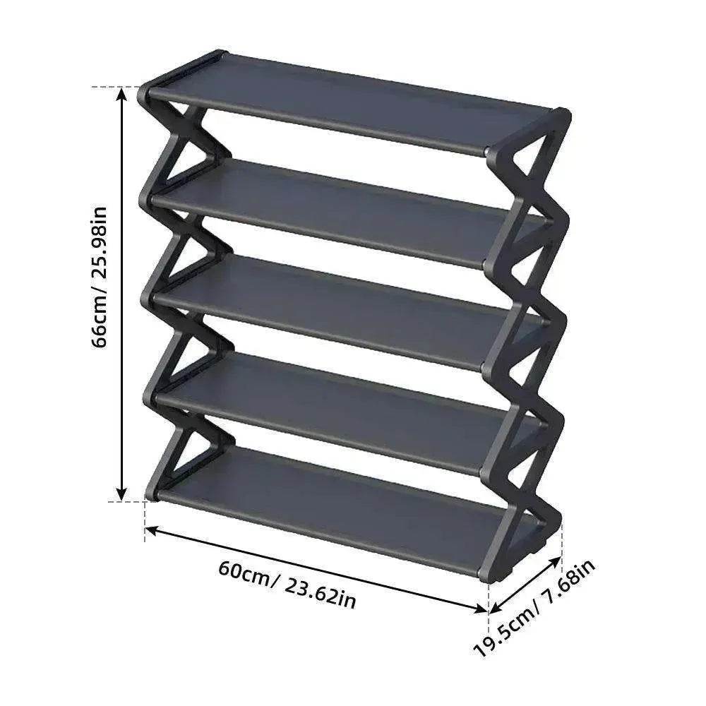 5 Tier X shaped Simple & stylish Shoe Rack Storage - EX-STOCK Canada