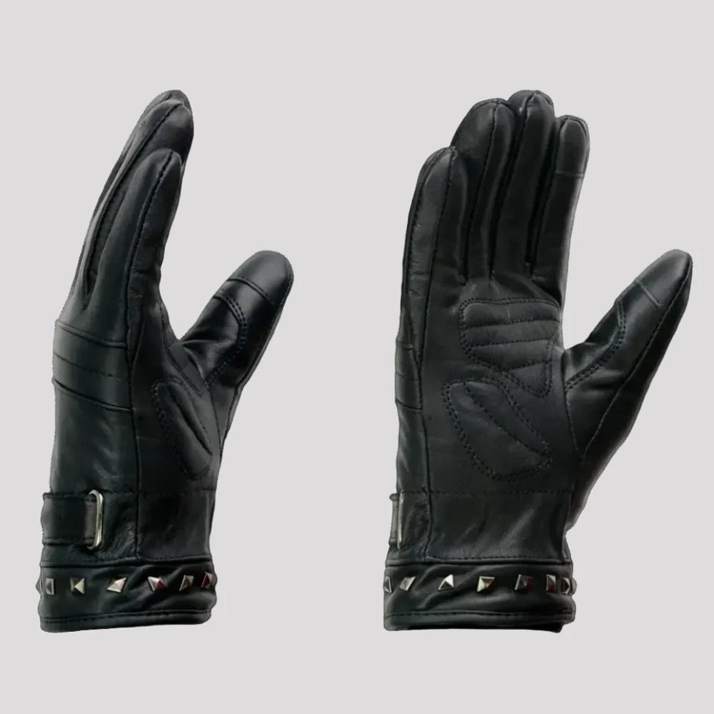 Open Road Women's Touch Tip Leather Motorcycle Gloves