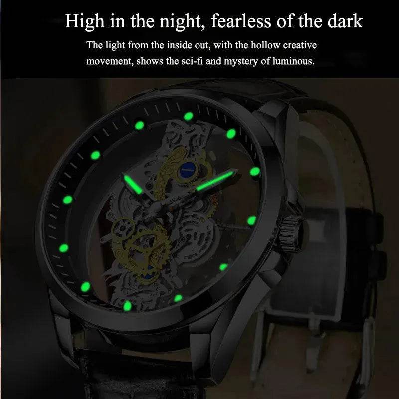Men Watch Skeleton Automatic Quartz Watch Gold Skeleton Vintage Man Watch Mens Watches Top Brand Luxury - EX-STOCK Canada