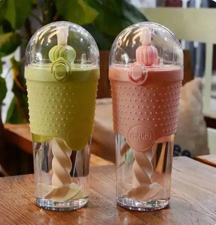 500ML Kids Plastic Water bottles Protein Shaker Blender Bottles with straw BPA Free Portable Sport My Water bottles - EX-STOCK Canada