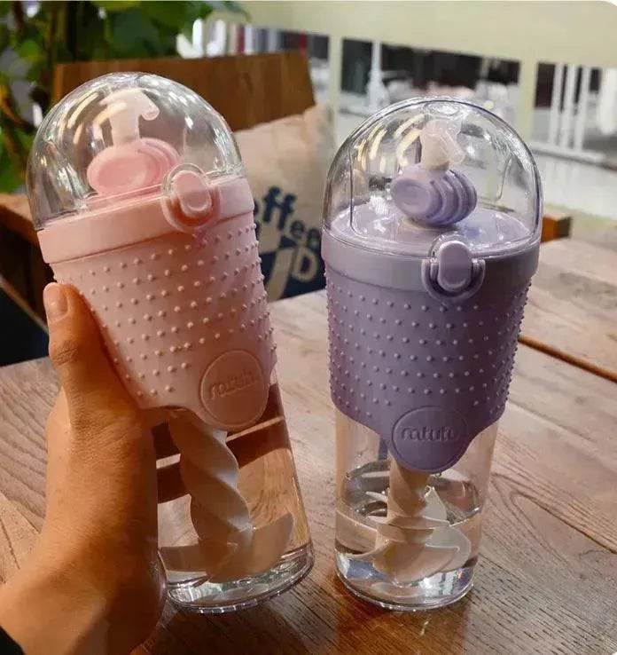 500ML Kids Plastic Water bottles Protein Shaker Blender Bottles with straw BPA Free Portable Sport My Water bottles - EX-STOCK Canada