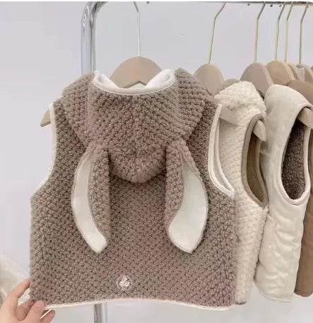 Lambswool Hooded Vest Fashionable Vest Waistcoat Outerwear - EX-STOCK Canada