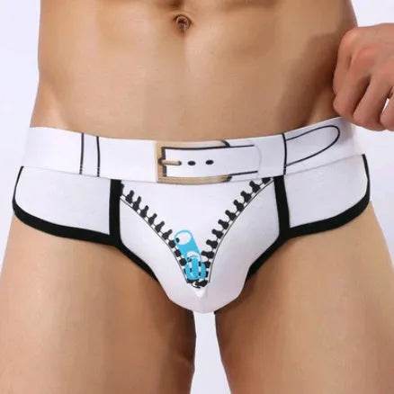 Men's Underwear Cotton Print U Convex Antibacterial Brief Trunk Panties - EX-STOCK Canada