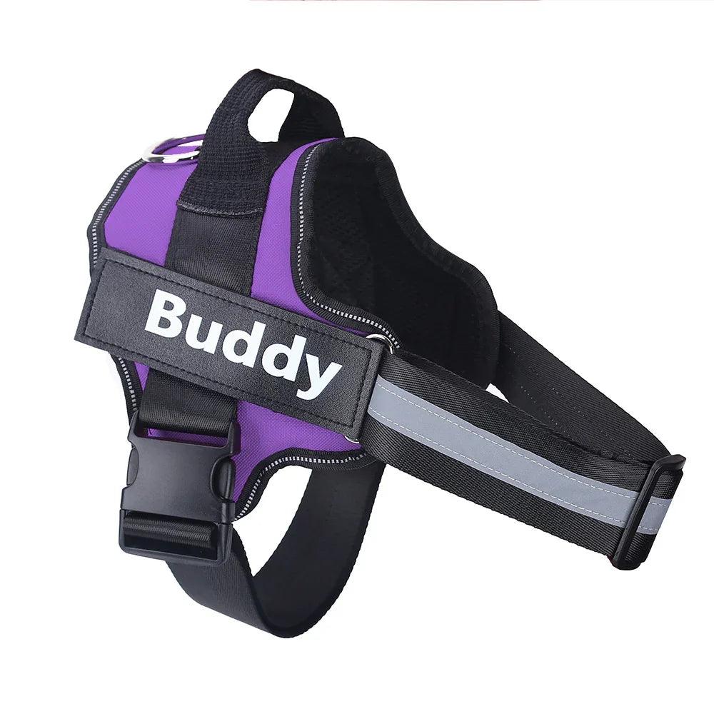 Harnais pour chien personnalisé ANTI-TRACTION Réfléchissant Respirant Harnais ajustable pour animaux de compagnie Gilet pour petit et grand chien Patch personnalisé Fournitures pour animauxEX-STOCK Canada