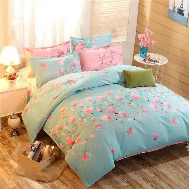 Four-piece Set Duvet Cover One-piece Single Double Thick Bed Sheet Three-piece Set EX-STOCK Canada