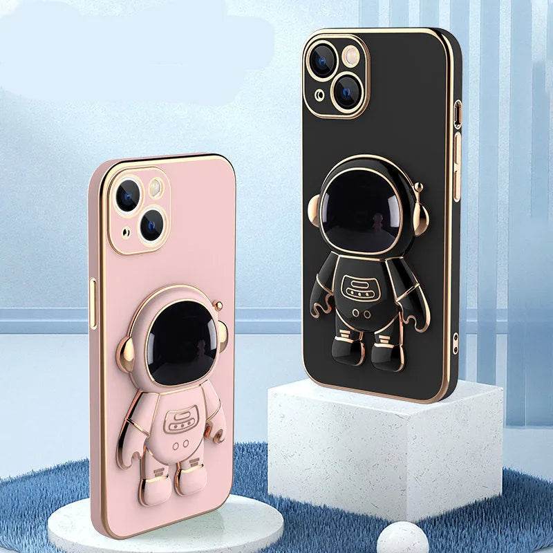 3D Astronaut Phone Case Anti-Drop Electroplating Bracket - EX-STOCK Canada