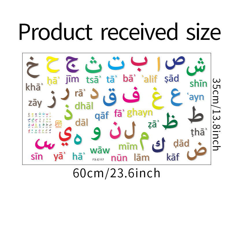 Color Arabic Digital Kindergarten Children's Room Home Wall Decorative Wall Sticker EX-STOCK Canada