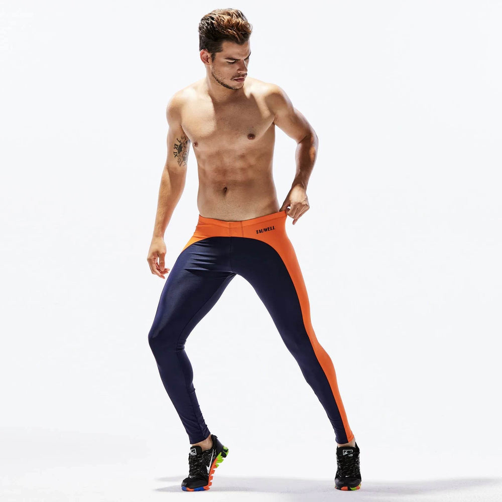 Men's color block Spandex sports yoga pants Long John Pant - EX-STOCK Canada