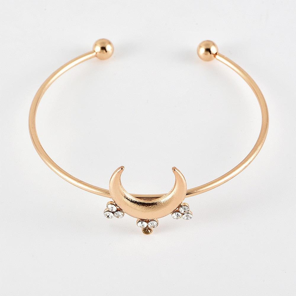 Bracelet diamant lune soleil plein - EX-STOCK Canada