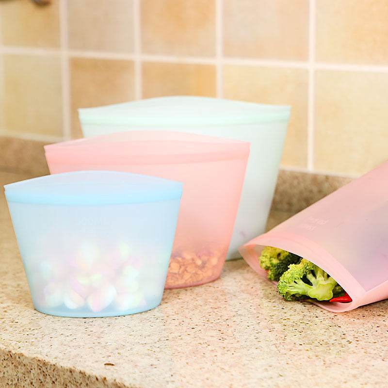 Silicone Food Storage Bag reusable freezer bags - EX-STOCK Canada