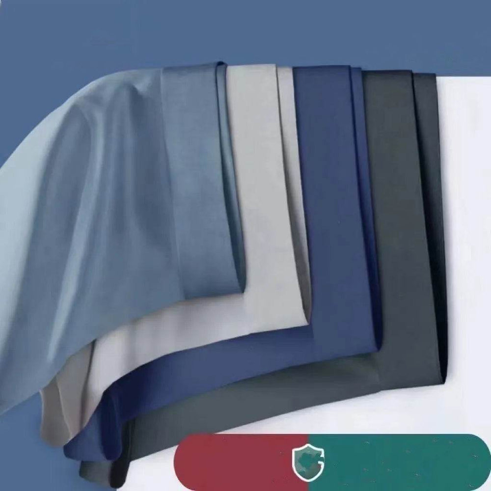 Men's 4-pack Plain Mid waist Boxer Brief Ice Silk Underwear. - EX-STOCK Canada