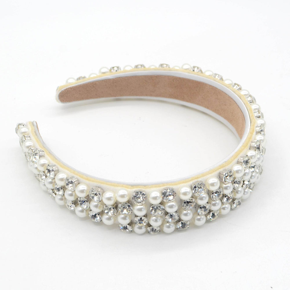 Elegant Baroque Rhinestone Pearl Headband - EX-STOCK Canada