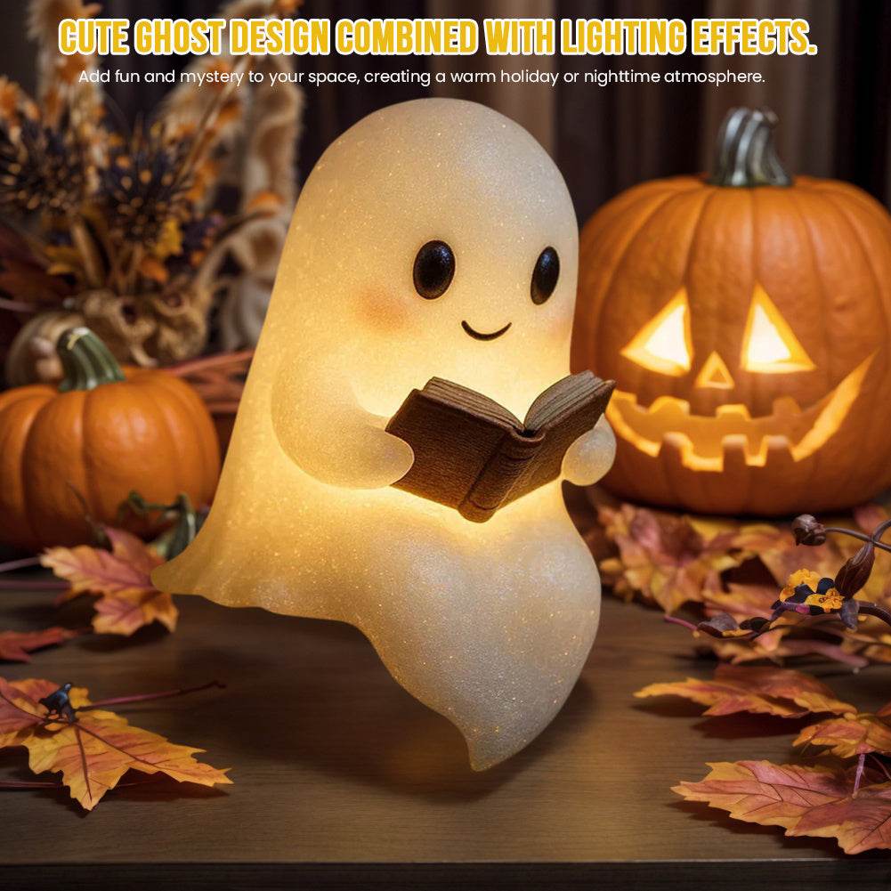 Cute LED Ghost Night Light Children's Nightlight Gift Bedside Sleep Lamp Halloween Decorations Lovely Ghost Lamp Warm Light - EX-STOCK Canada