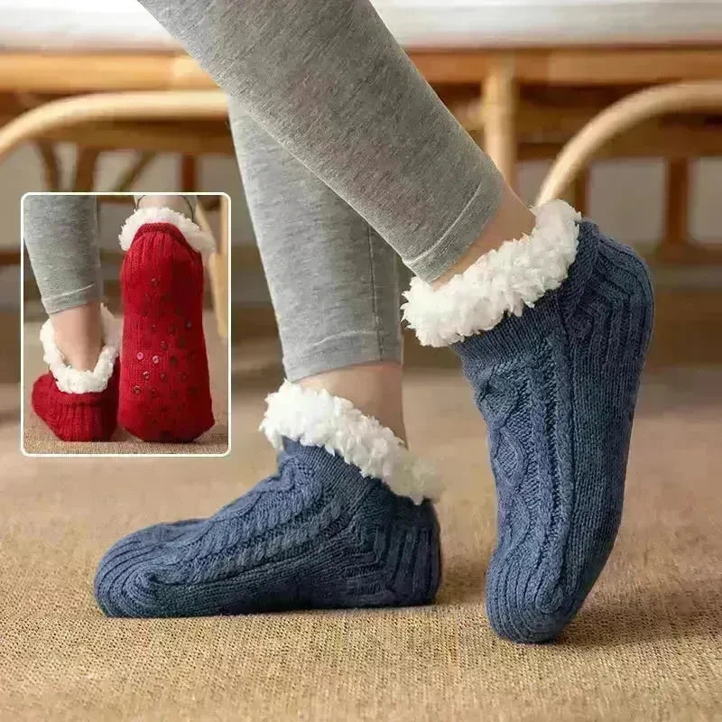 Winter Knitted Plush Floor Socks Home Warm Non-slip Carpet Socks Women - EX-STOCK CANADA
