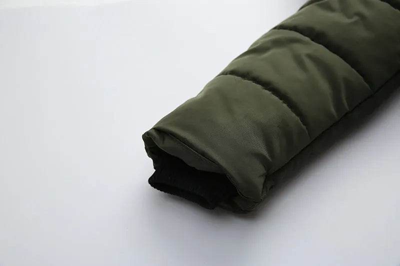 Fashion Boys Thicken Letter Print Hooded Cotton Jacket - EX-STOCK Canada