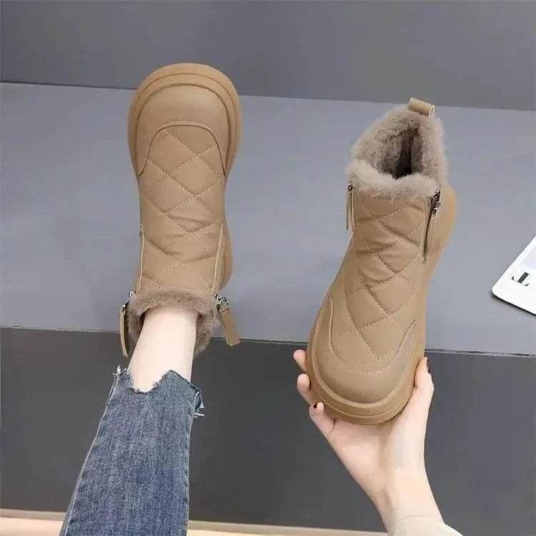 Snow Boots For Women Winter New Fleece-lined Thickened Northeast China Cotton Shoes Waterproof Non-slip Warm - EX-STOCK Canada