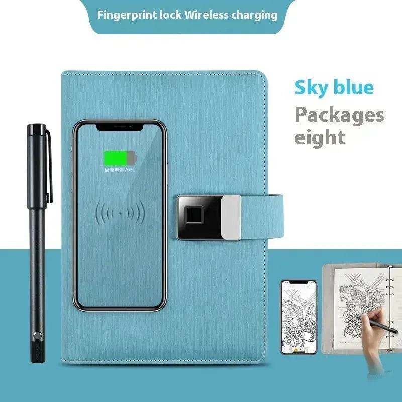 Handwriting Paper Screen Synchronization Smart Fingerprint Lock A5 Notebook - EX-STOCK Canada