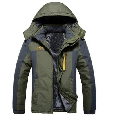 Winter Hooded Jacket Fashion Casual Warm Fleece Coat Windproof Rainproof Parka Windbreaker Men's Top EX-STOCK Canada