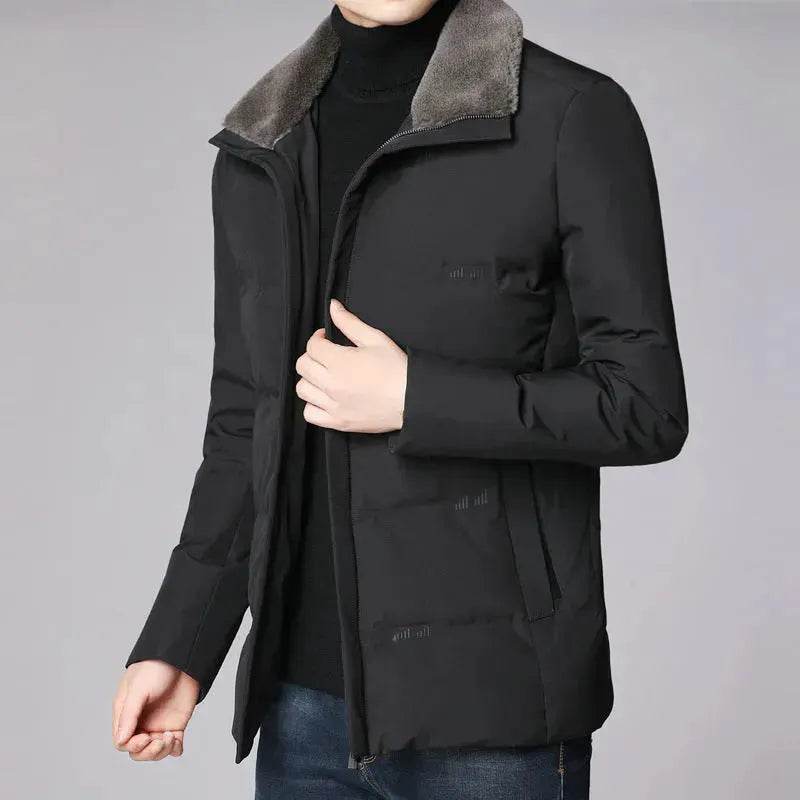 Fur Collar Thick Business Office Work Down Winter Jacket for men - EX-STOCK Canada