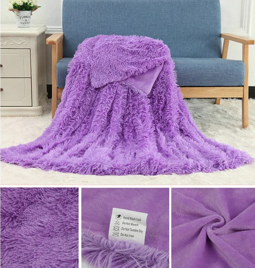Plush Blanket Double-layer Blanket Multifunctional EX-STOCK Canada