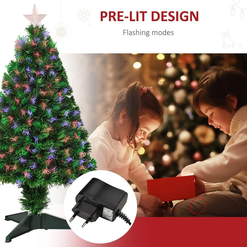 2.5FT Prelit Artificial Tabletop Christmas Tree With Fibre Optics Holiday Home Xmas Decoration For Table And Desk Geen EX-STOCK Canada