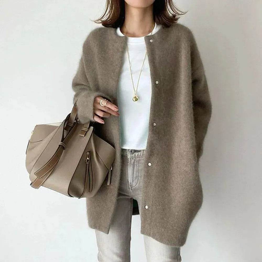 Autumn Winter Cashmere Single Breasted Kimono Cardigan Jacket for women - EX-STOCK Canada